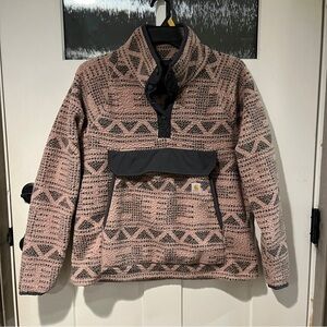 Carhartt Women's Pink and Black Zip Up Jacket